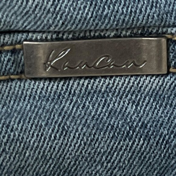 Kancan Womens Stormy High Rise Mom Jeans Size 13/30 Button Fly Grunge Distressed - Picture 8 of 11